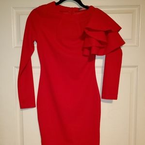 Sexy red fitted dress